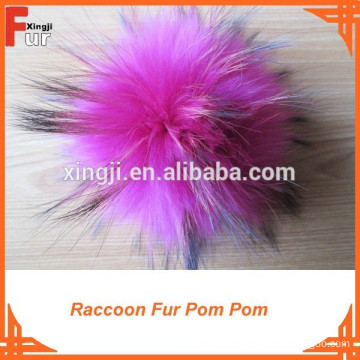 Beautiful Pink Color Fur Pom Pom For Hats